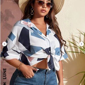 Lune Plus Color block drop Shoulder Shirt